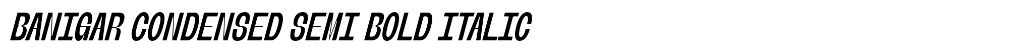 Banigar Condensed Semi Bold Italic image
